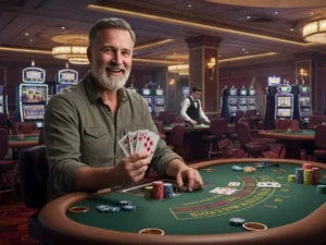 NBA Betting Sites: Happy Man Playing Online Poker