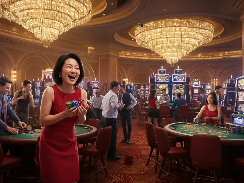 Happy woman celebrating a poker win on PH Laro Casino