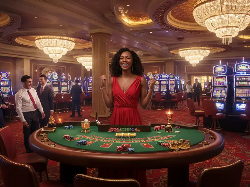 Happy woman winning a poker game while watching Sabong Live Today