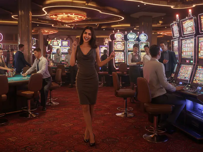Happy woman celebrating a big win at TMT Play Online Casino