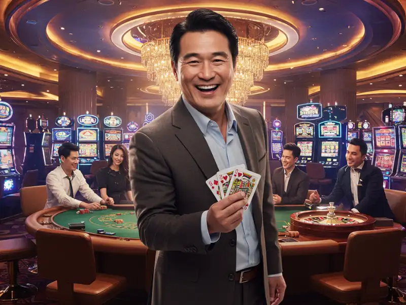 Man playing poker on the TMT Games platform