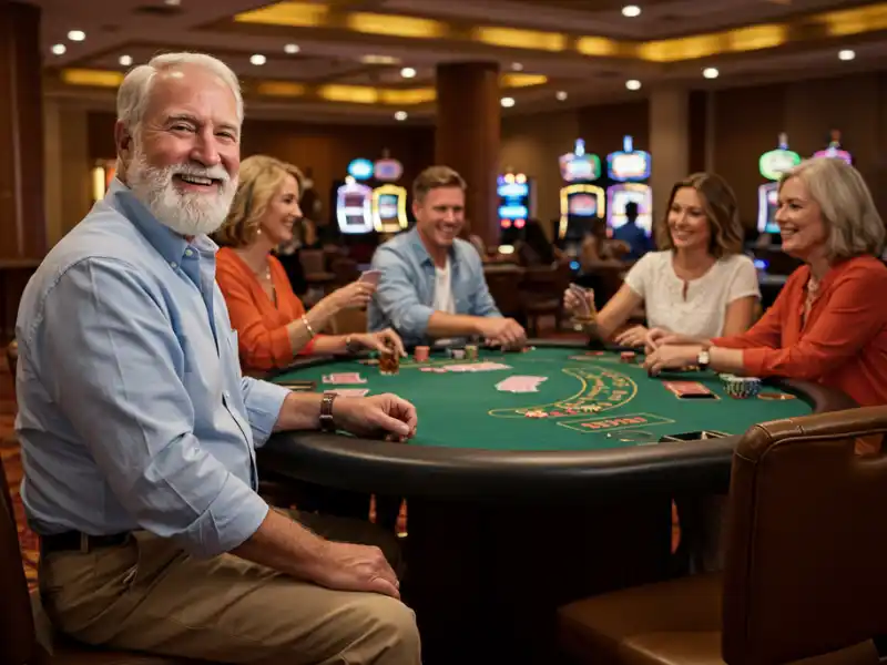 Happy man playing poker at Casino Plus GCash online casino.