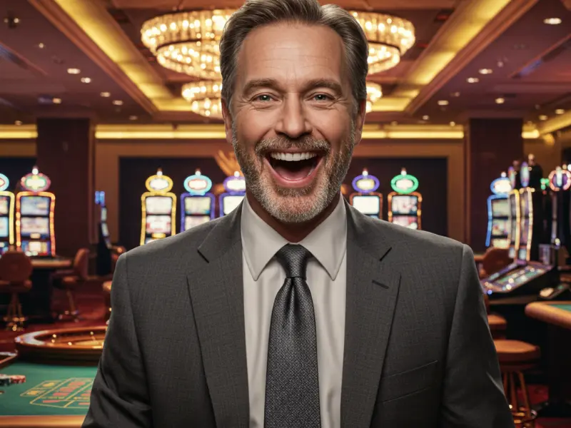 Happy man enjoying his win at PHClub online casino.